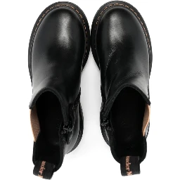 ANKLE BOOT WITH CONTRASTING ELASTIC ON THE SIDE