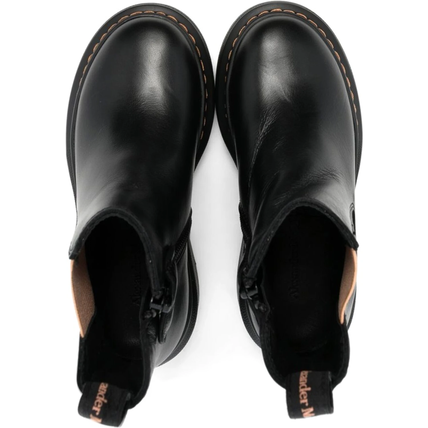 ANKLE BOOT WITH CONTRASTING ELASTIC ON THE SIDE