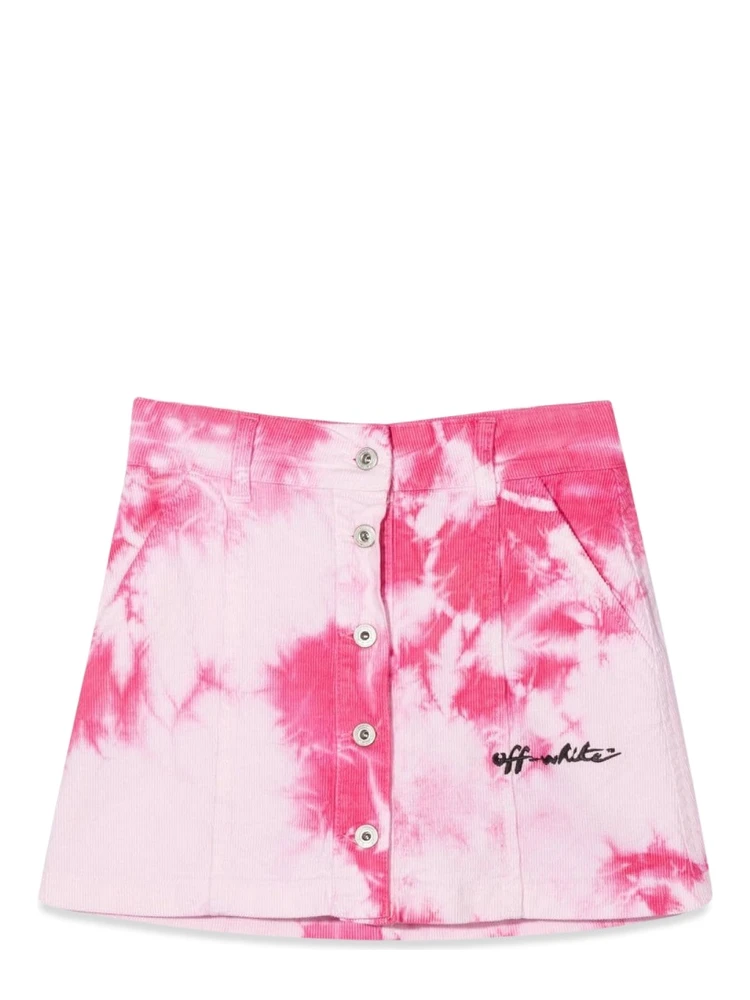 VELVET TIE DYE SKIRT