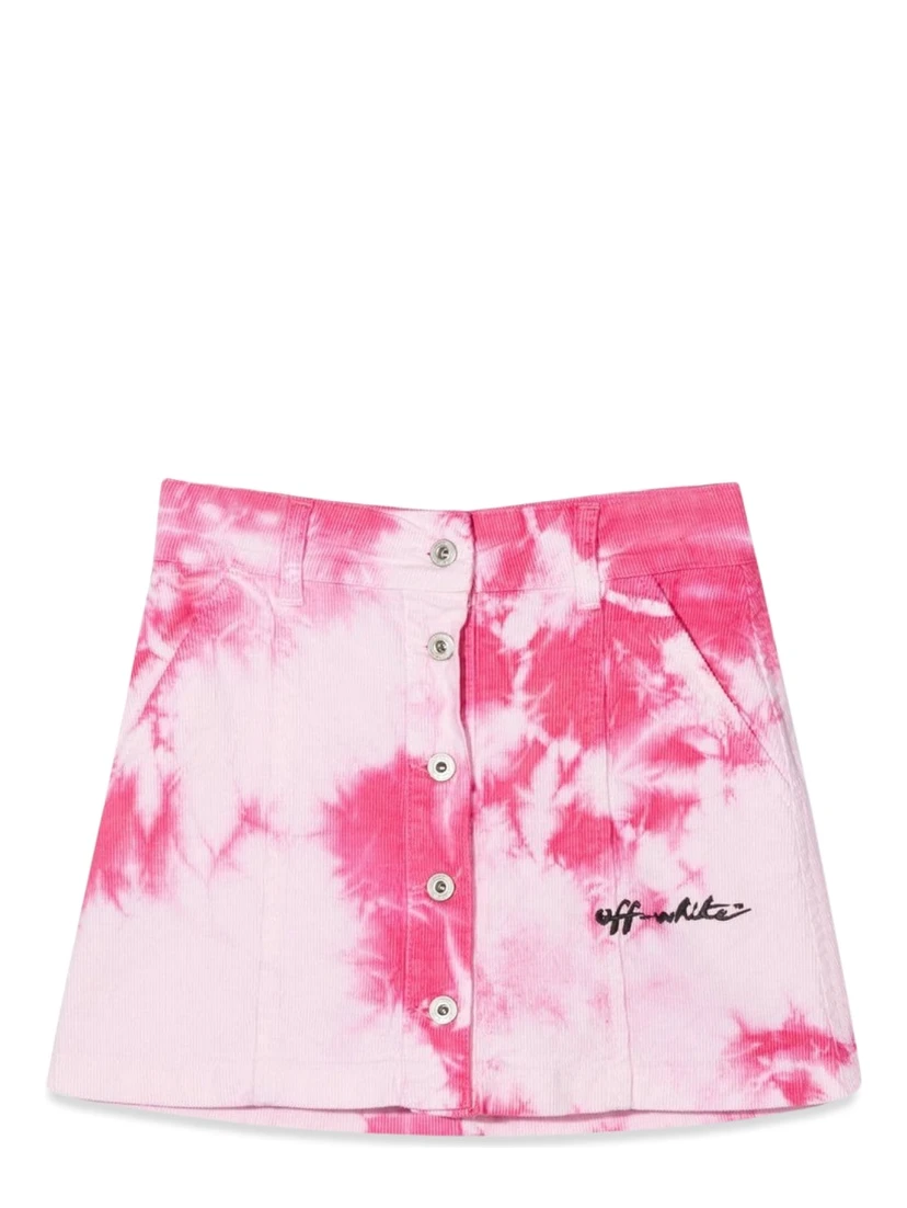 VELVET TIE DYE SKIRT