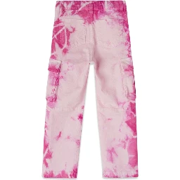 VELVET TIE DYE CARGO PANTS