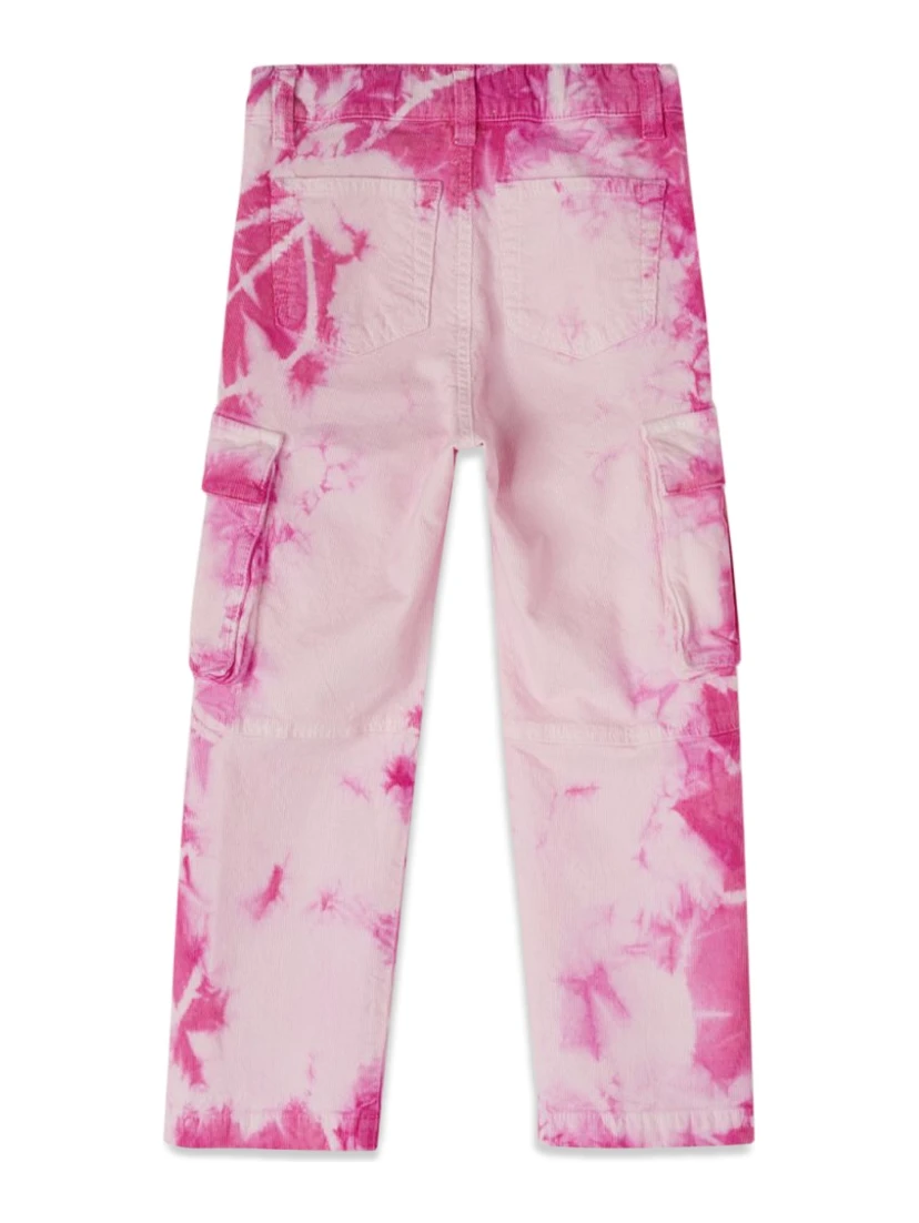VELVET TIE DYE CARGO PANTS