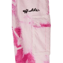 VELVET TIE DYE CARGO PANTS