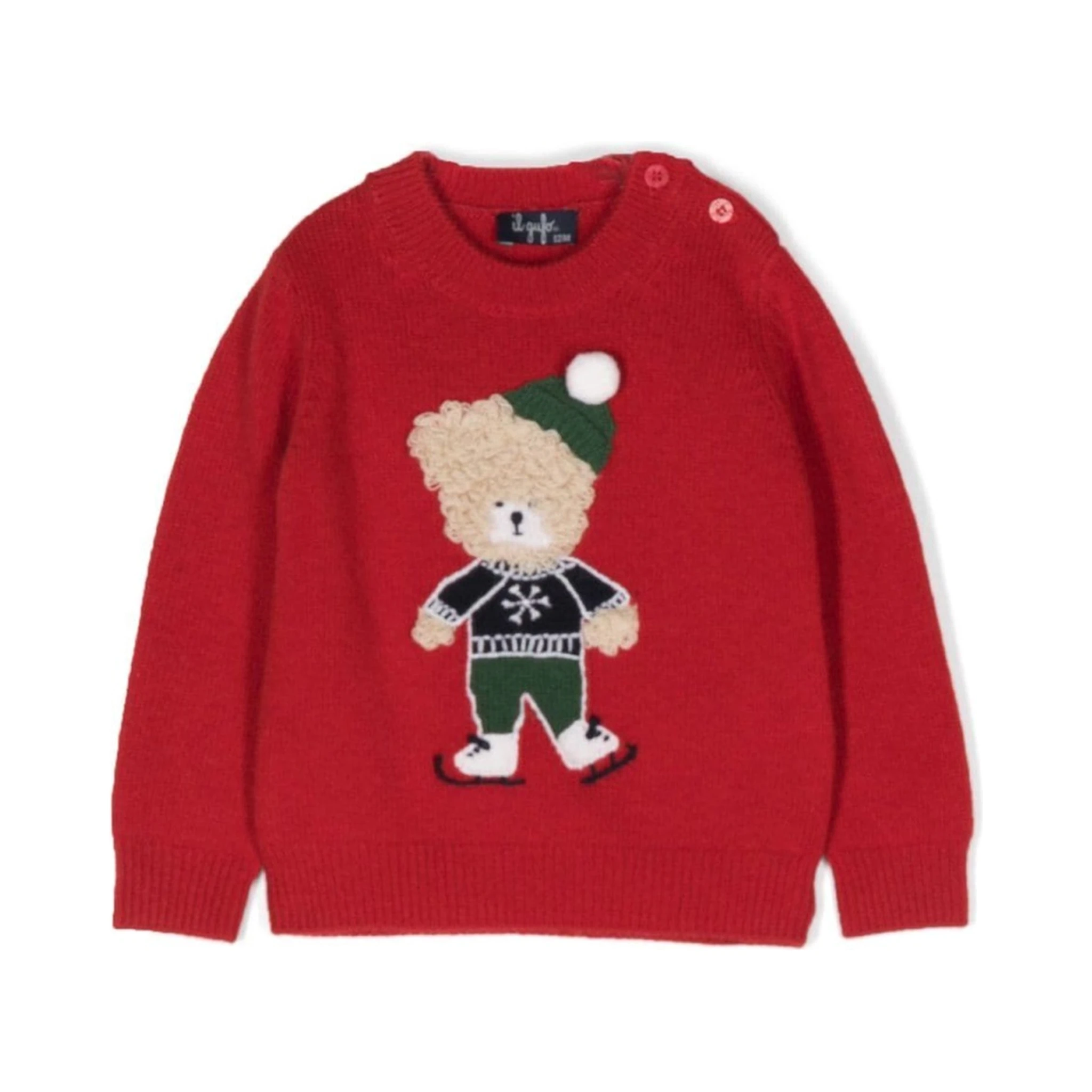 TEDDY BEAR CREW NECK PULLOVER