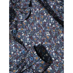 M/L SHIRT FLOWERS AND RUFFLE COLLAR