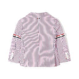 PATCH POCKET SPORT COAT W/ RWB ARMBANDS IN SEERSUCKER STRIPE