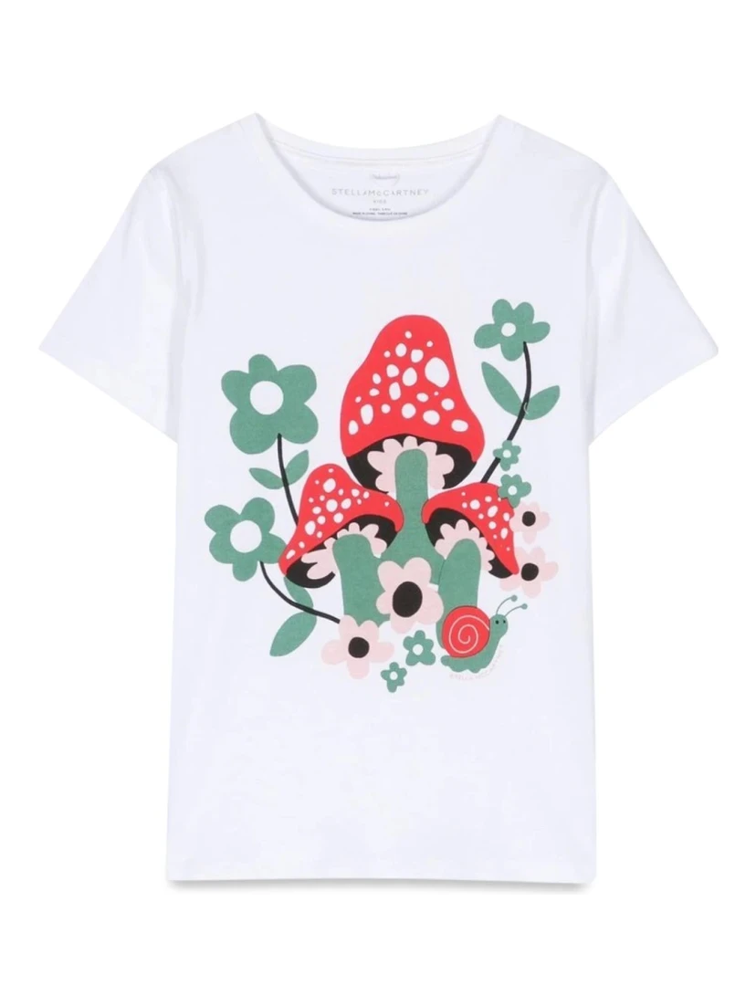 MUSHROOM AND FLOWER M/C T-SHIRT