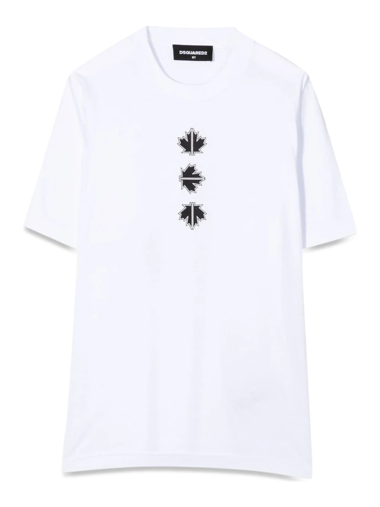 T-SHIRT LOGO ON THE BACK AND FRONT LEAVES