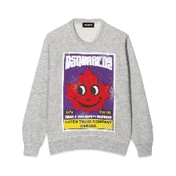 SWEATSHIRT CREWNECK FRONT LEAF PRINT