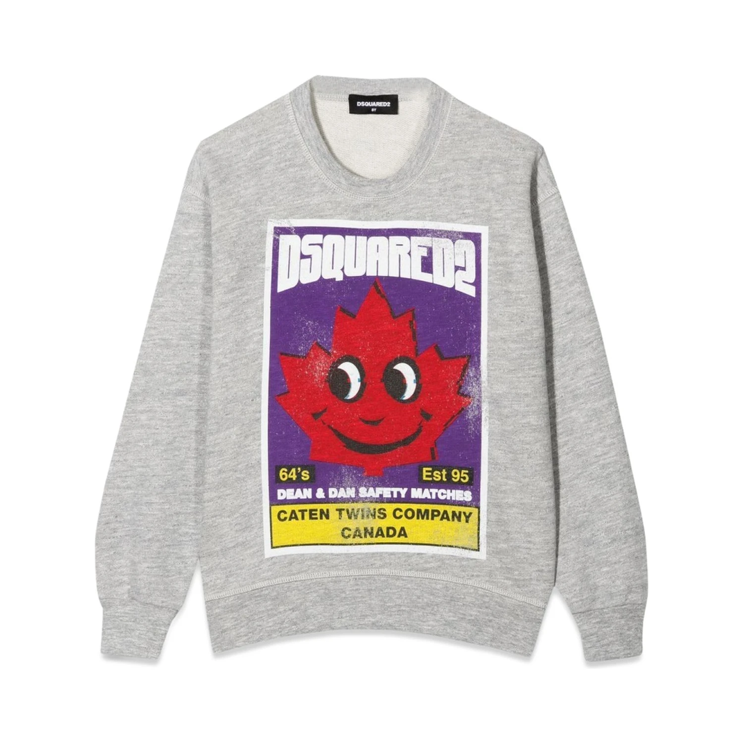 SWEATSHIRT CREWNECK FRONT LEAF PRINT