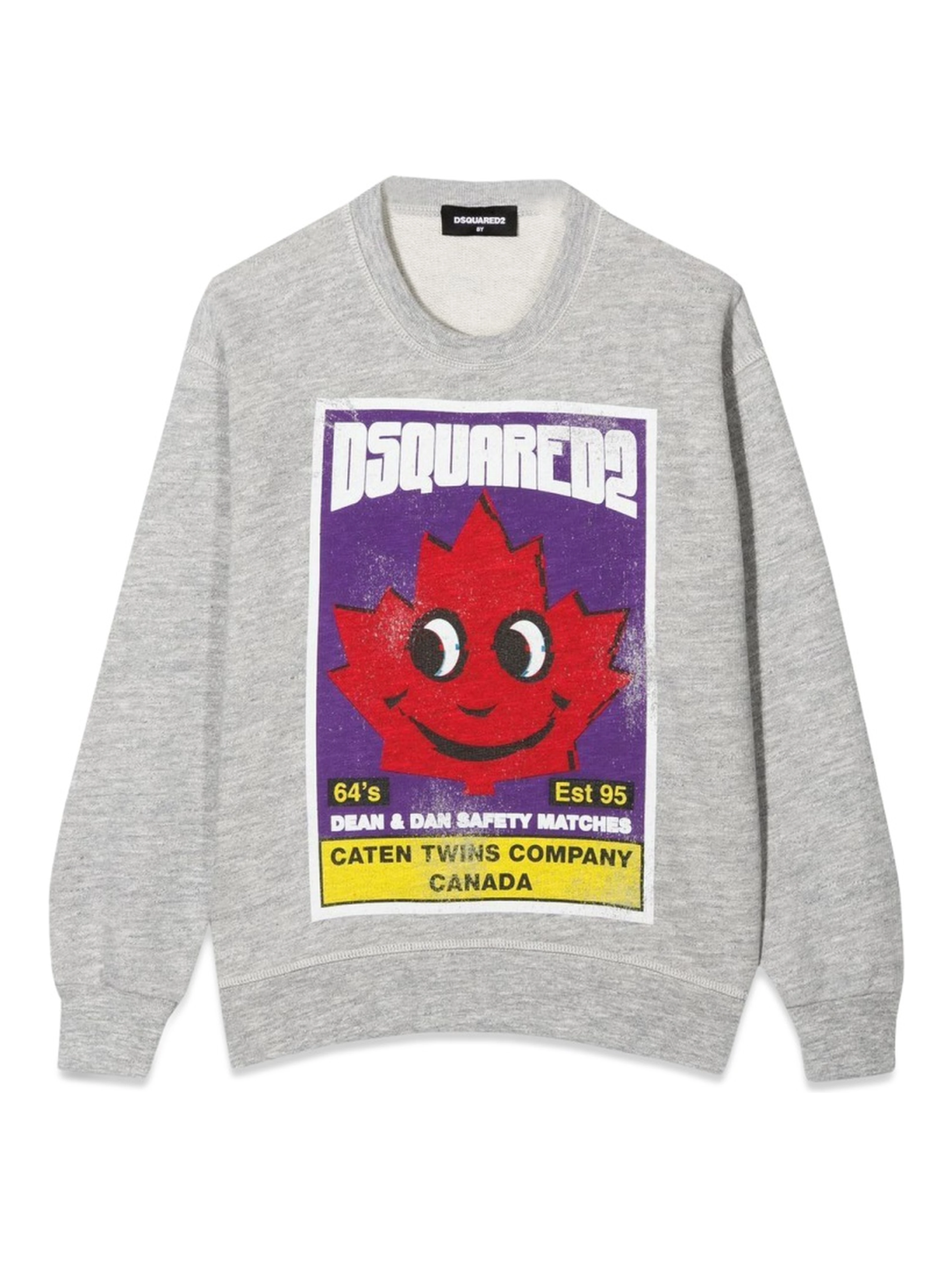 SWEATSHIRT CREWNECK FRONT LEAF PRINT