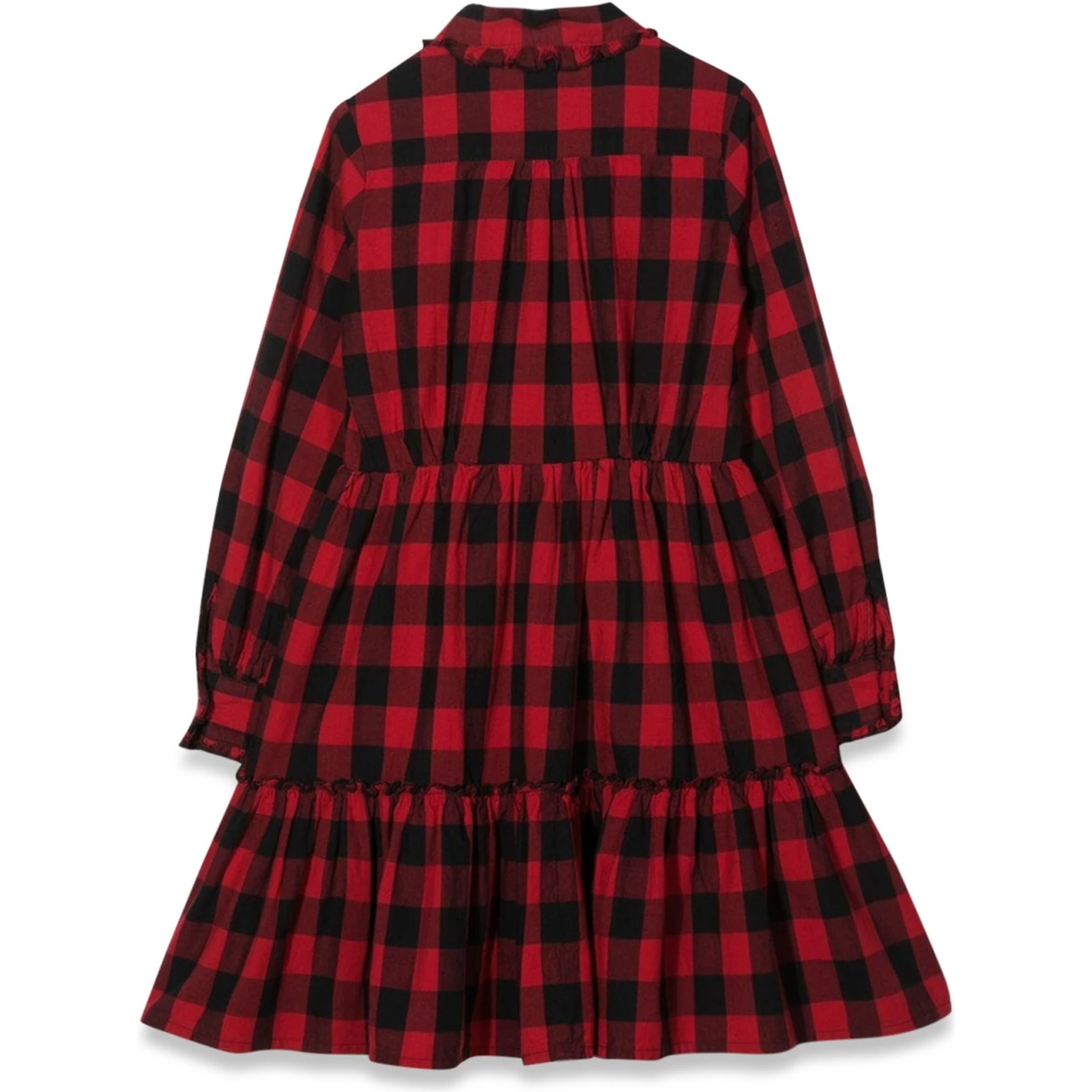 ABITO QUADRI CON BOTTONI E COLLETTO