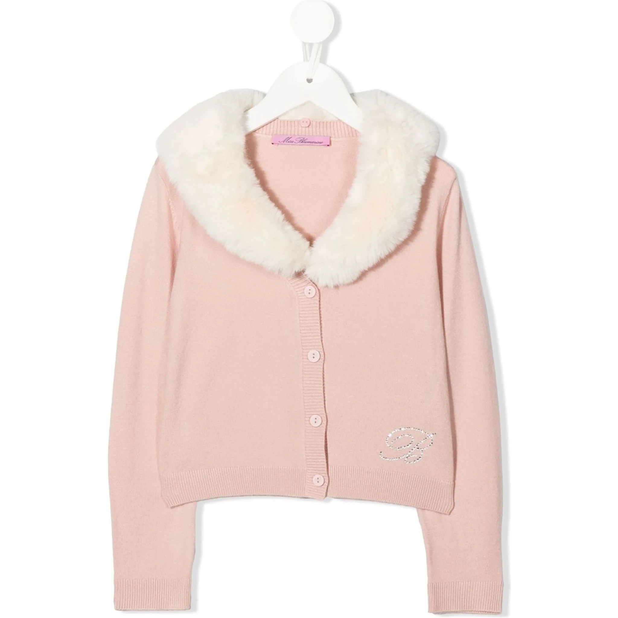 CARDIGANL FAUX FUR COLLAR