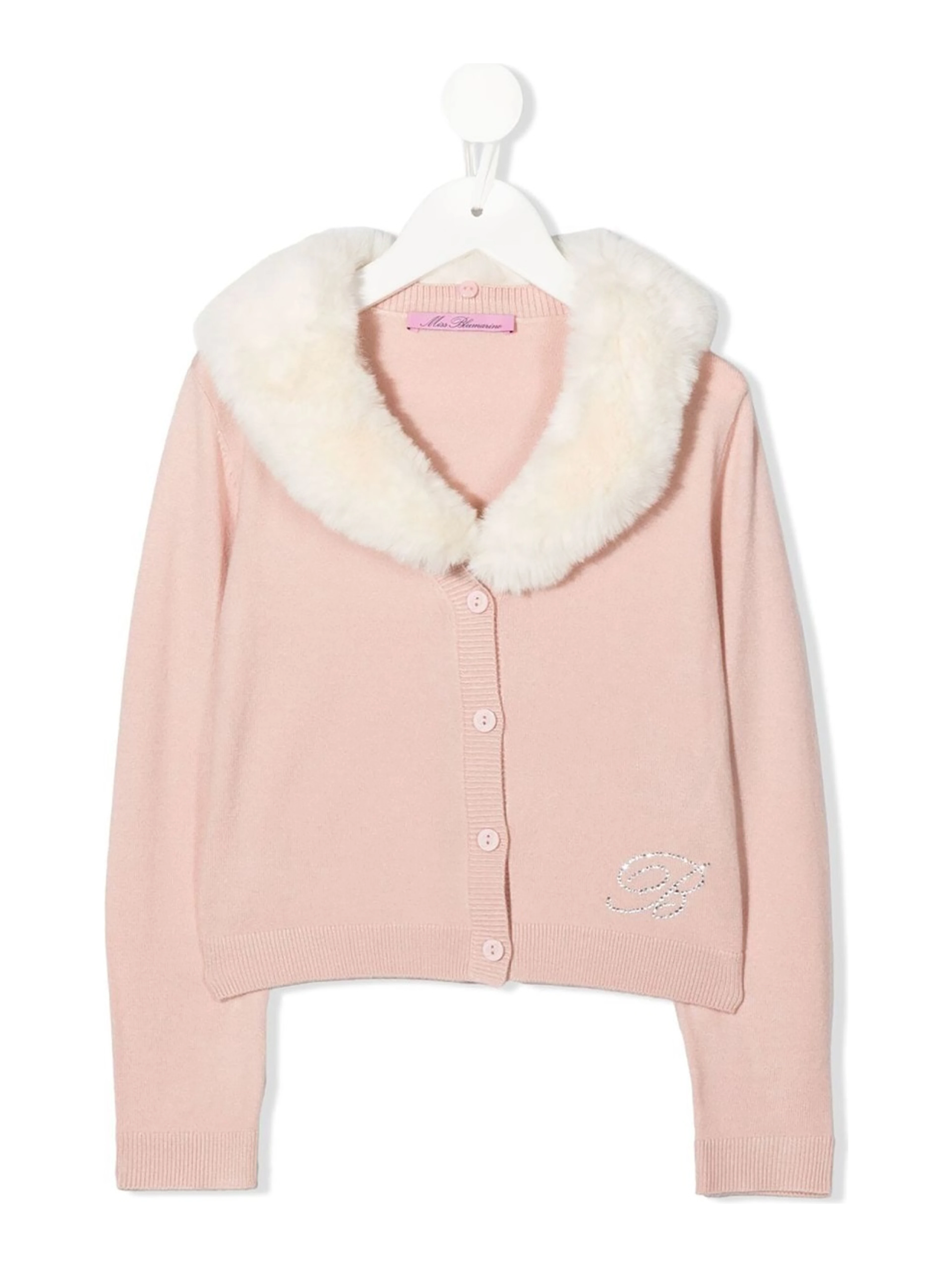 CARDIGANL FAUX FUR COLLAR
