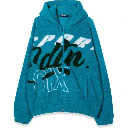 FELPA JACQUARD FUR CON ZIP E CAPPUCCIO