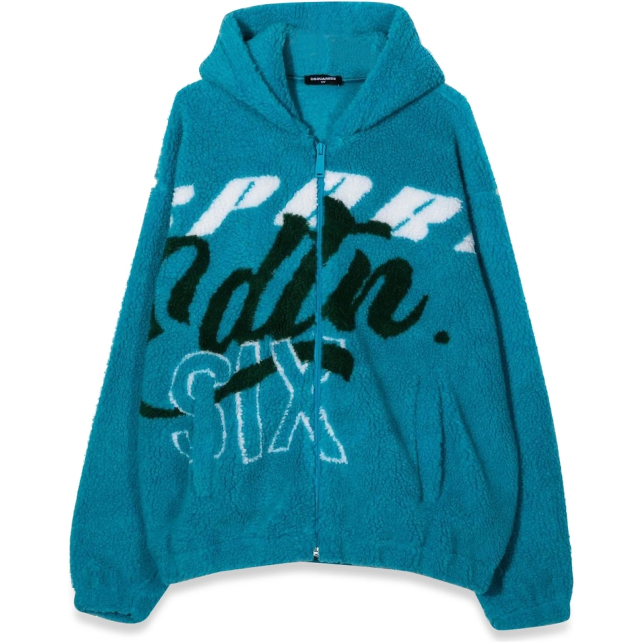 FELPA JACQUARD FUR CON ZIP E CAPPUCCIO