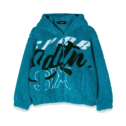 FELPA JACQUARD FUR CON ZIP E CAPPUCCIO