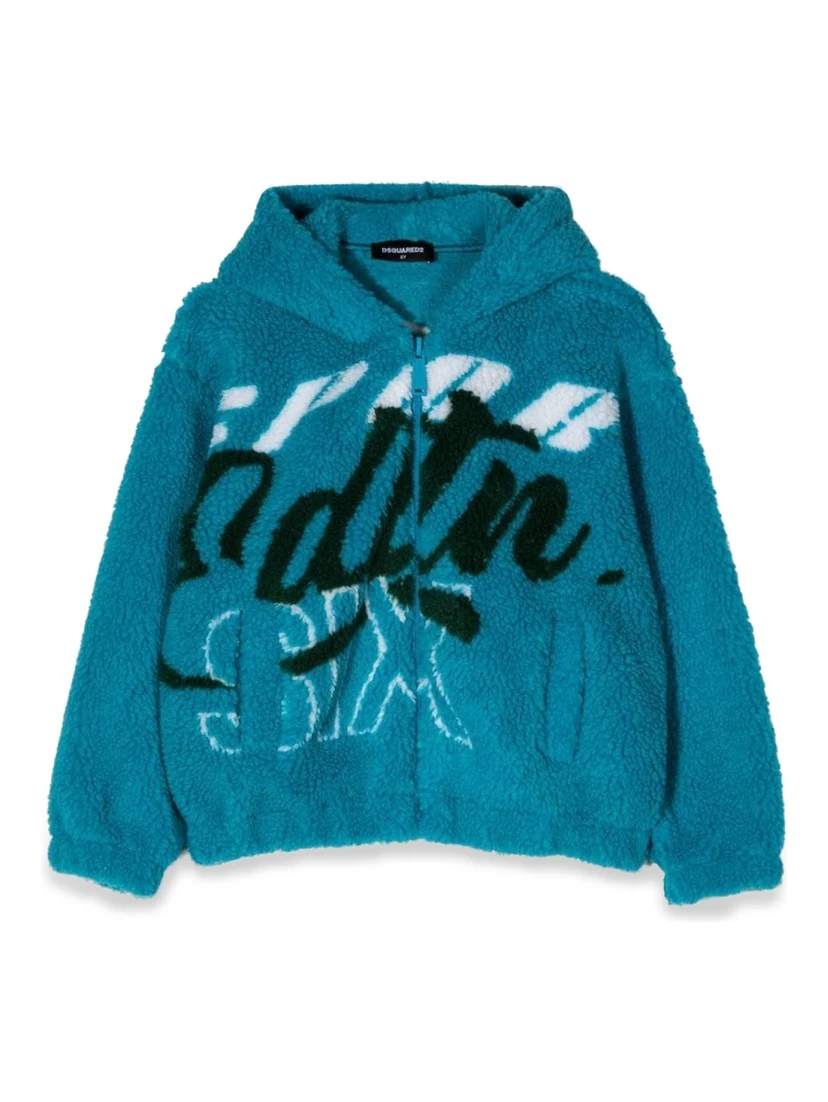 FELPA JACQUARD FUR CON ZIP E CAPPUCCIO
