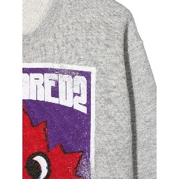 SWEATSHIRT CREWNECK FRONT LEAF PRINT