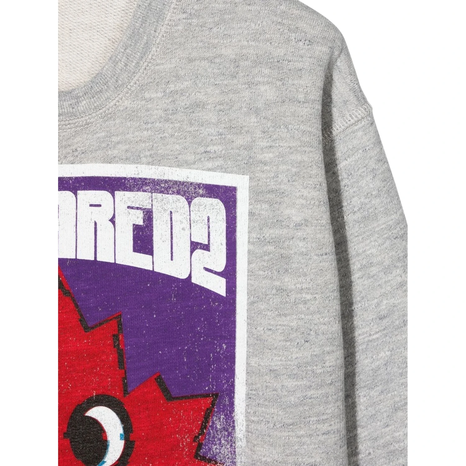 SWEATSHIRT CREWNECK FRONT LEAF PRINT