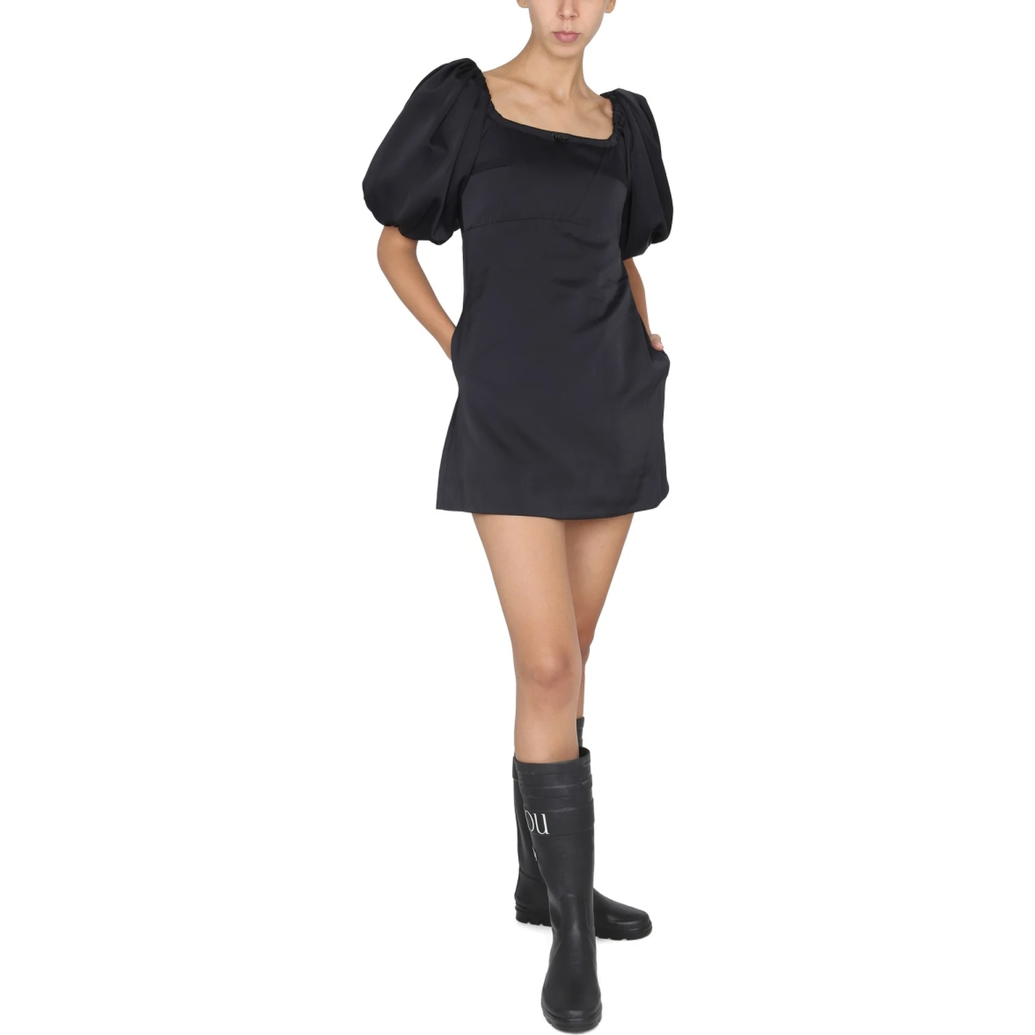 MINI DRESS WITH BALLOON SLEEVES