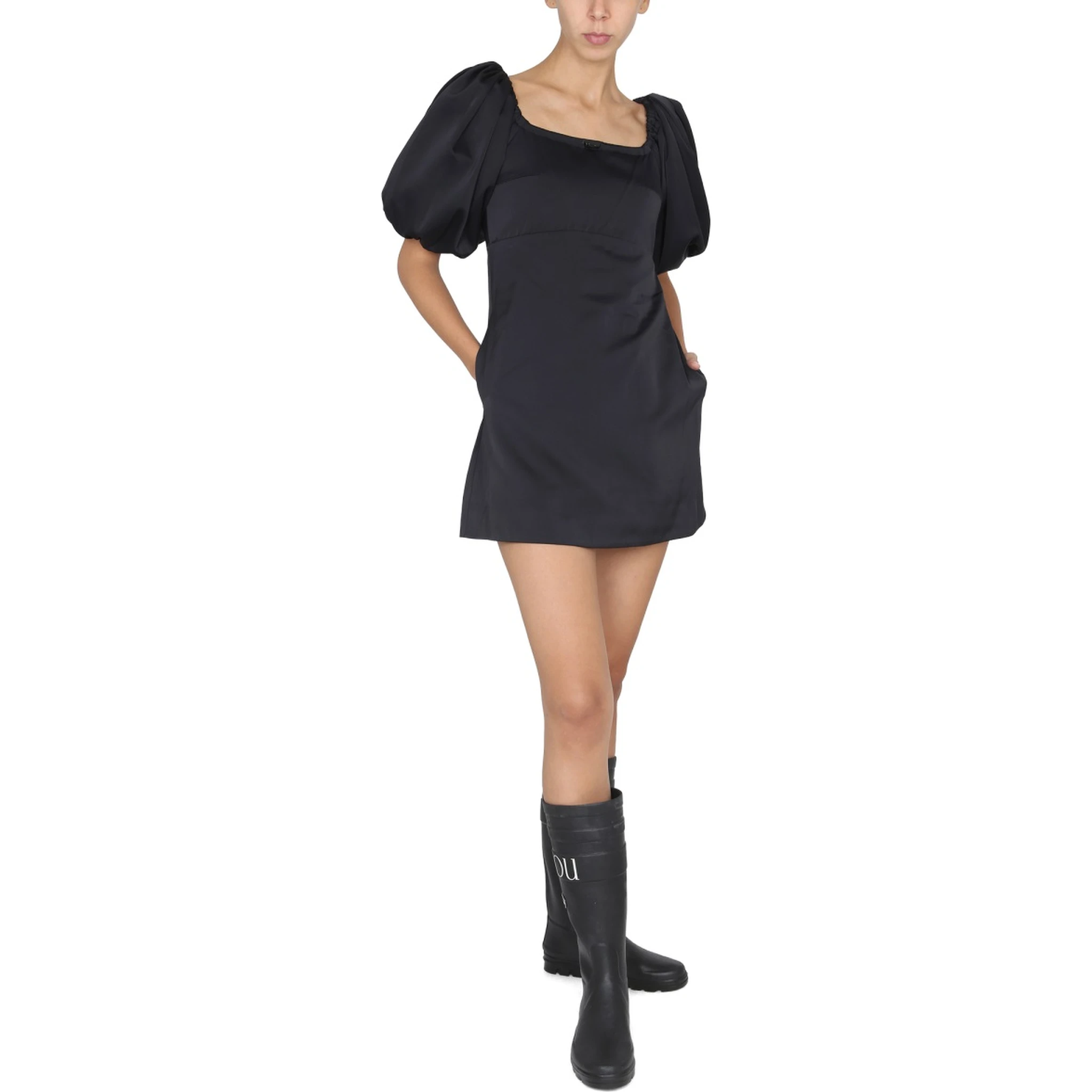 MINI DRESS WITH BALLOON SLEEVES