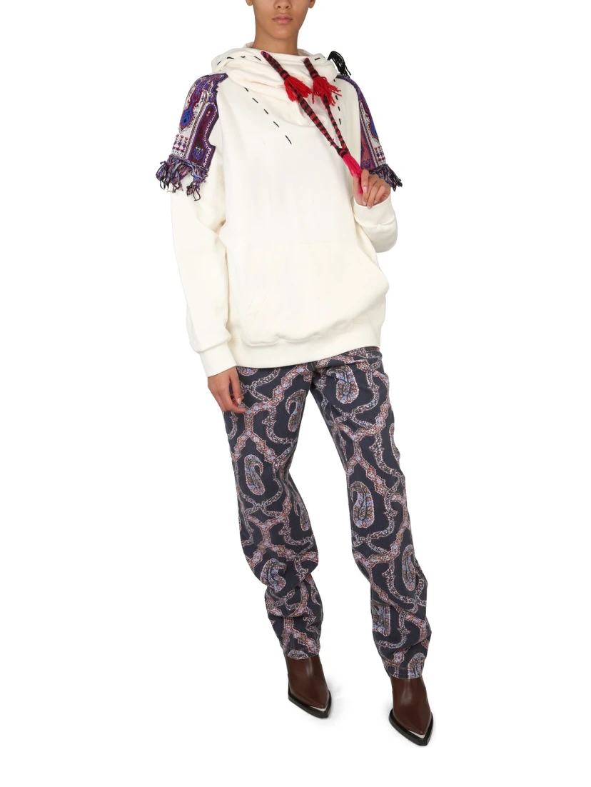 PAISLEY DENIM PANTS