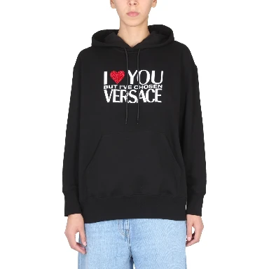 SWEATSHIRT WITH I LOVE YOU LOGO