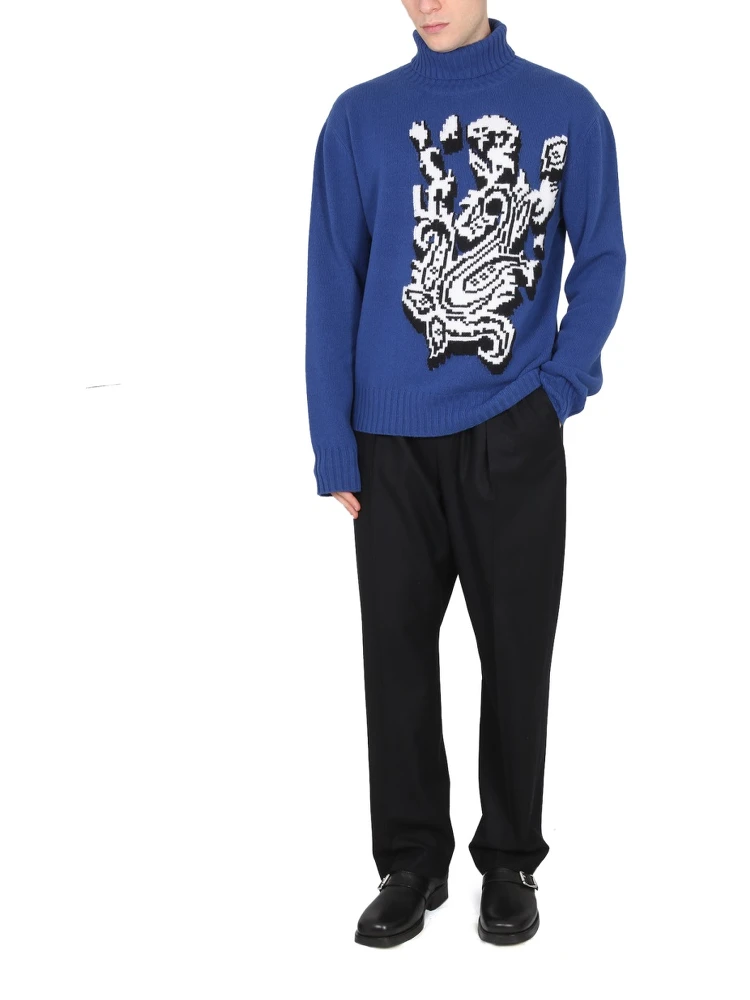INLAID JACQUARD TURTLENECK SWEATER alternative