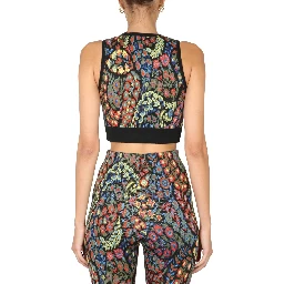 JACQUARD WOOL BLEND TOP AND LEGGINGS