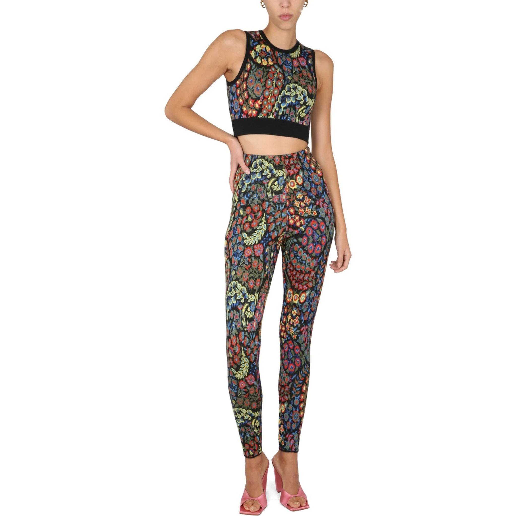 JACQUARD WOOL BLEND TOP AND LEGGINGS