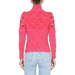 JERSEY WITH FLORAL EMBROIDERY