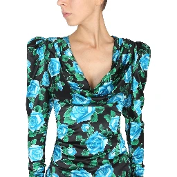 فستان قصير من الساتان