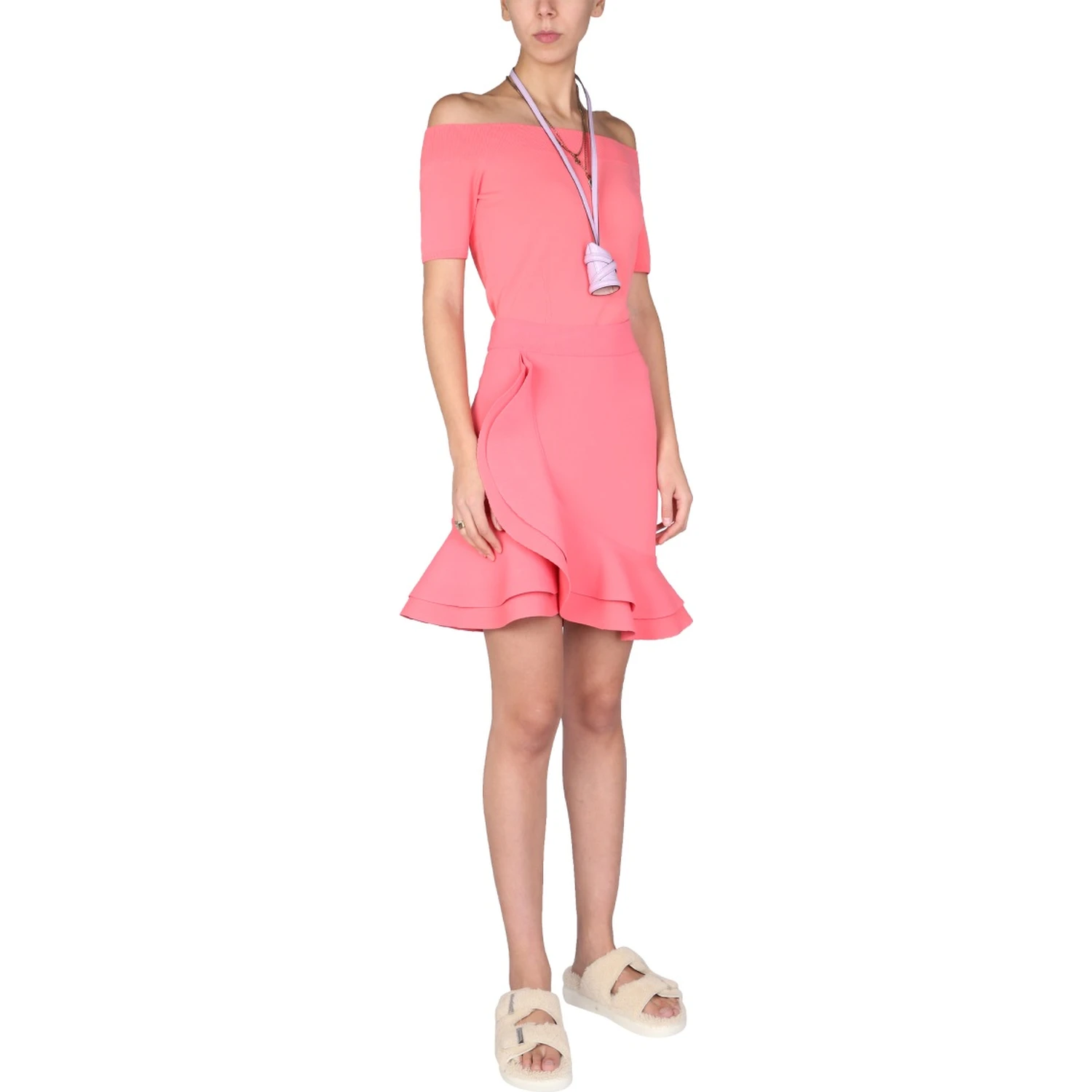 MINI SKIRT WITH RUCHES