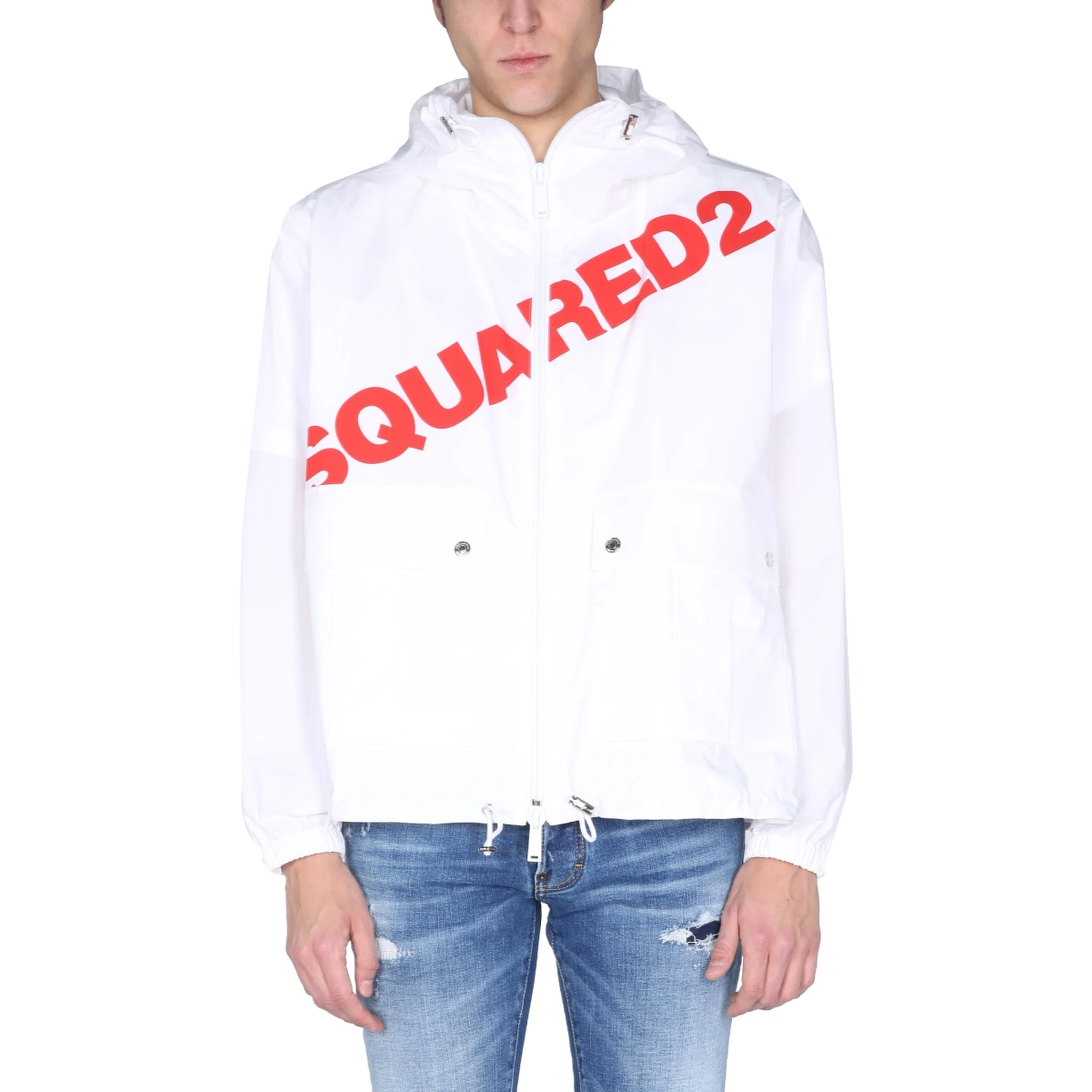 JACKET WITH LOGO PRINT