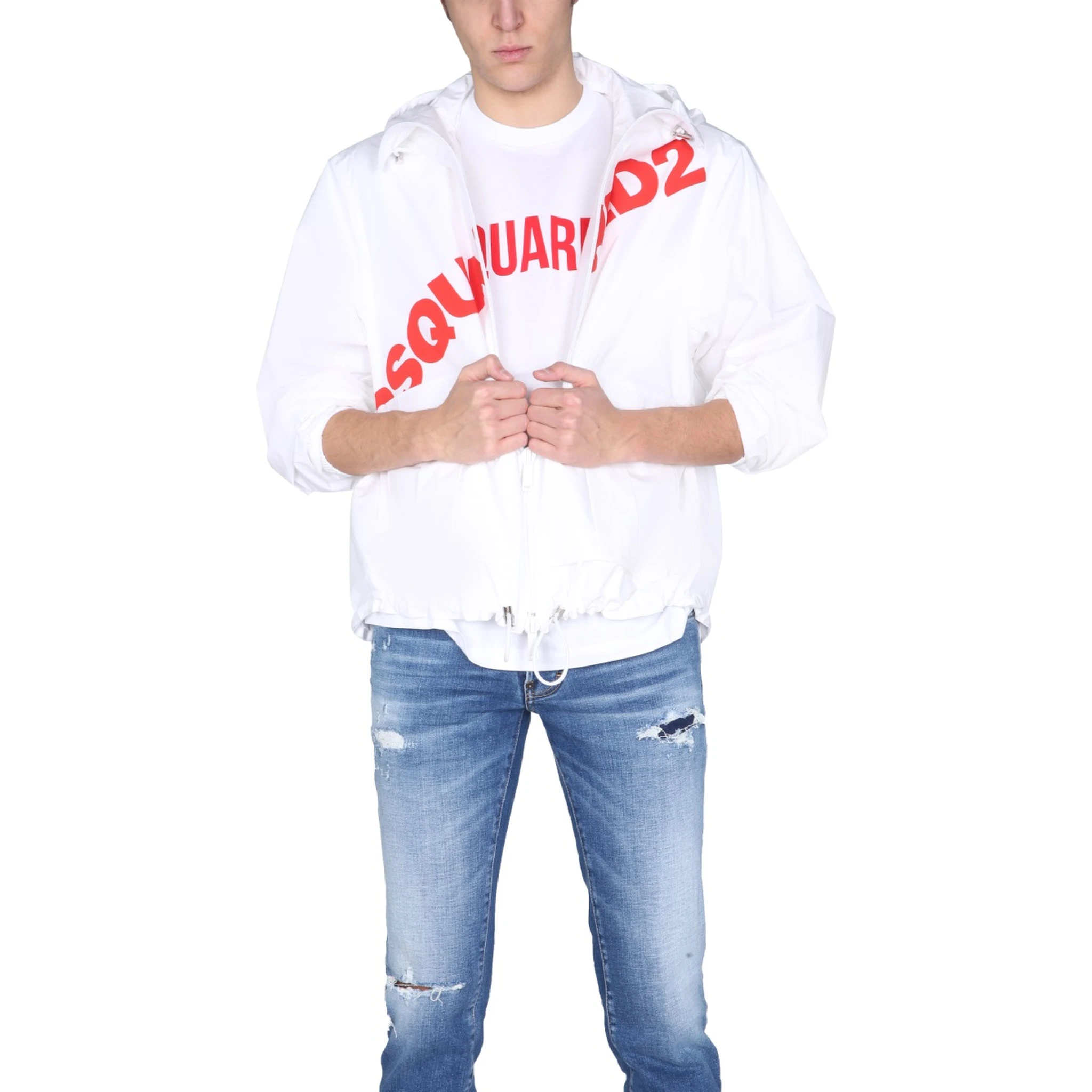 JACKET WITH LOGO PRINT