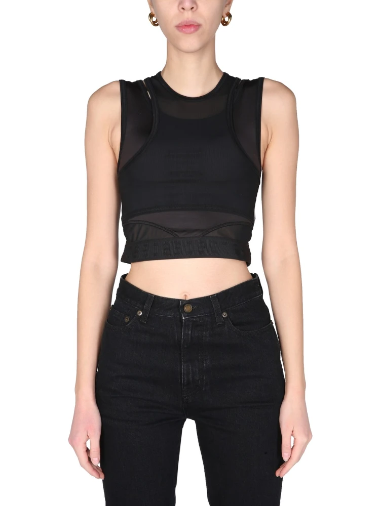 "PANELLED SPORT" TOP