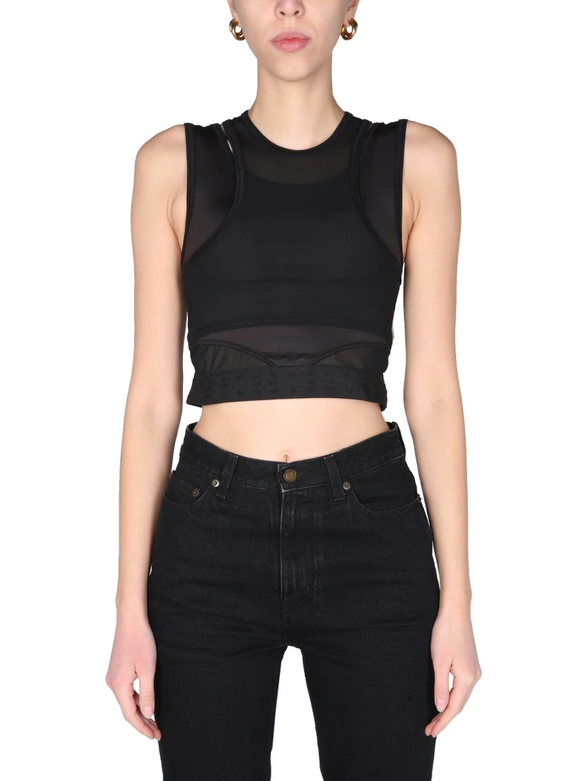 "PANELLED SPORT" TOP