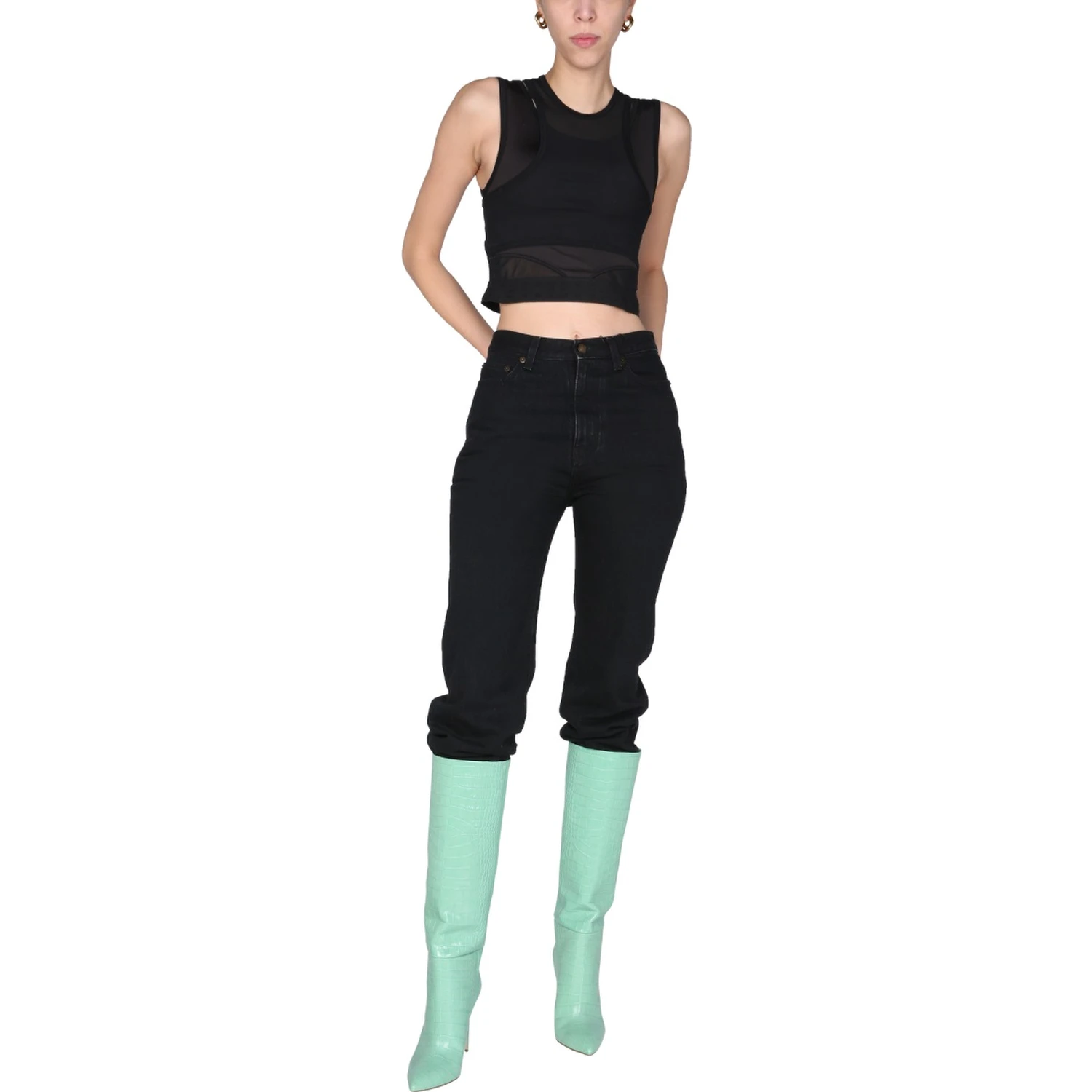 "PANELLED SPORT" TOP