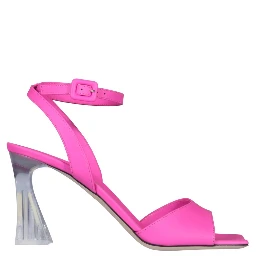 PLEXI HEEL SANDALS