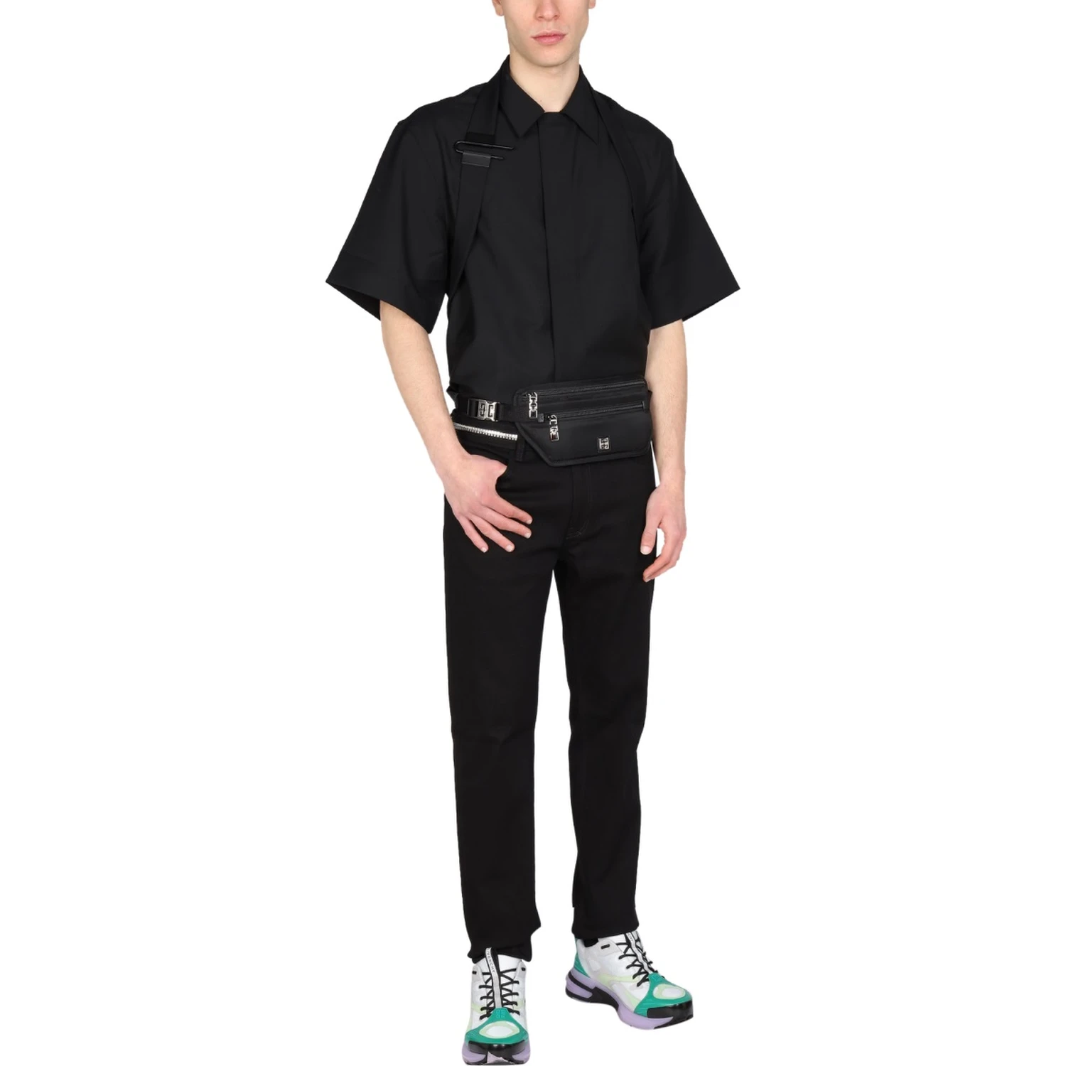 SLIM FIT JEANS WITH METALLIC DETAILS