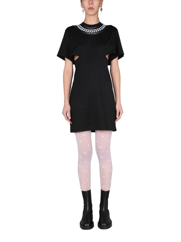 DRESS WITH 3D "CHAIN" PRINT