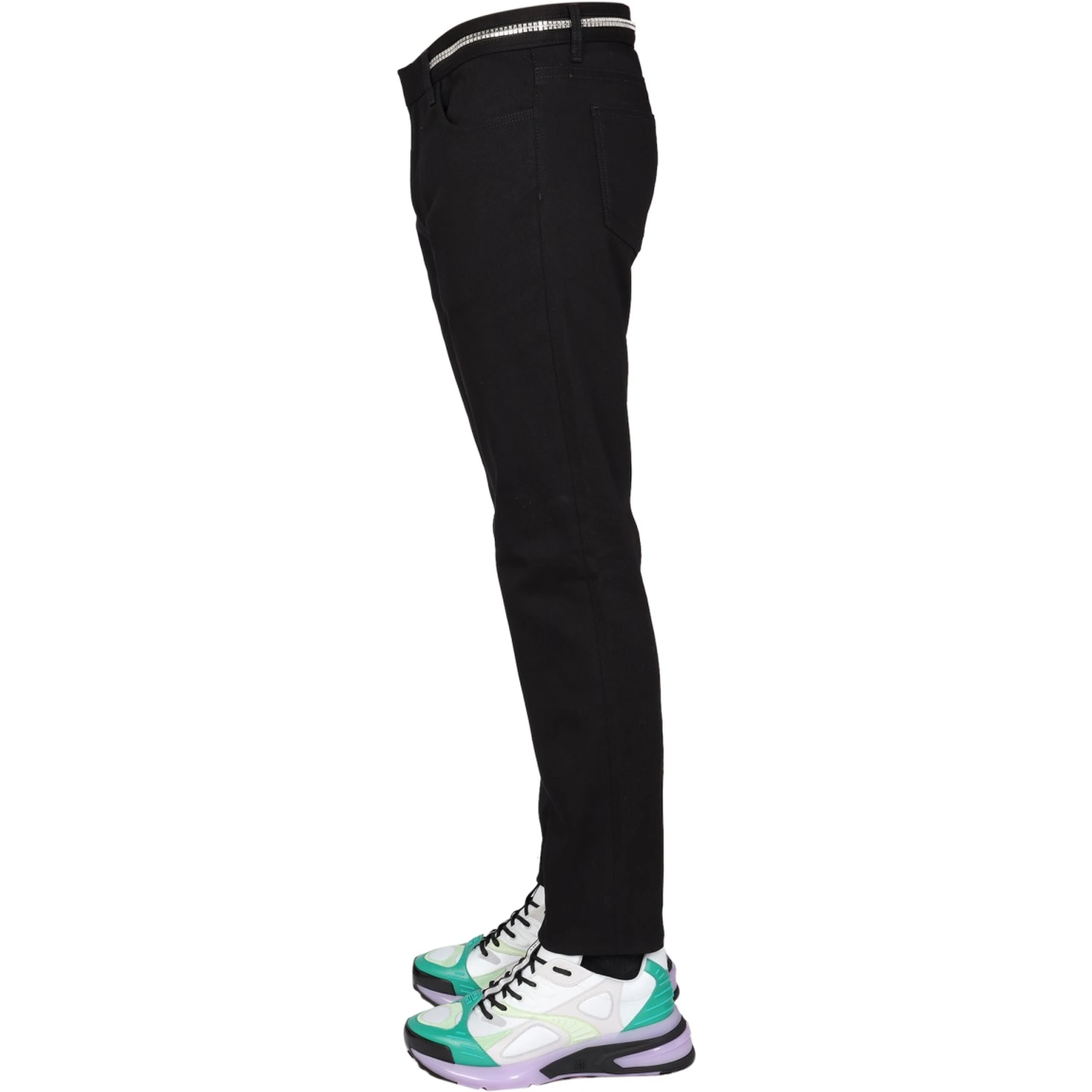 SLIM FIT JEANS WITH METALLIC DETAILS