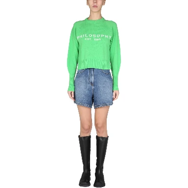 SWEATER WITH LOGO INLAY