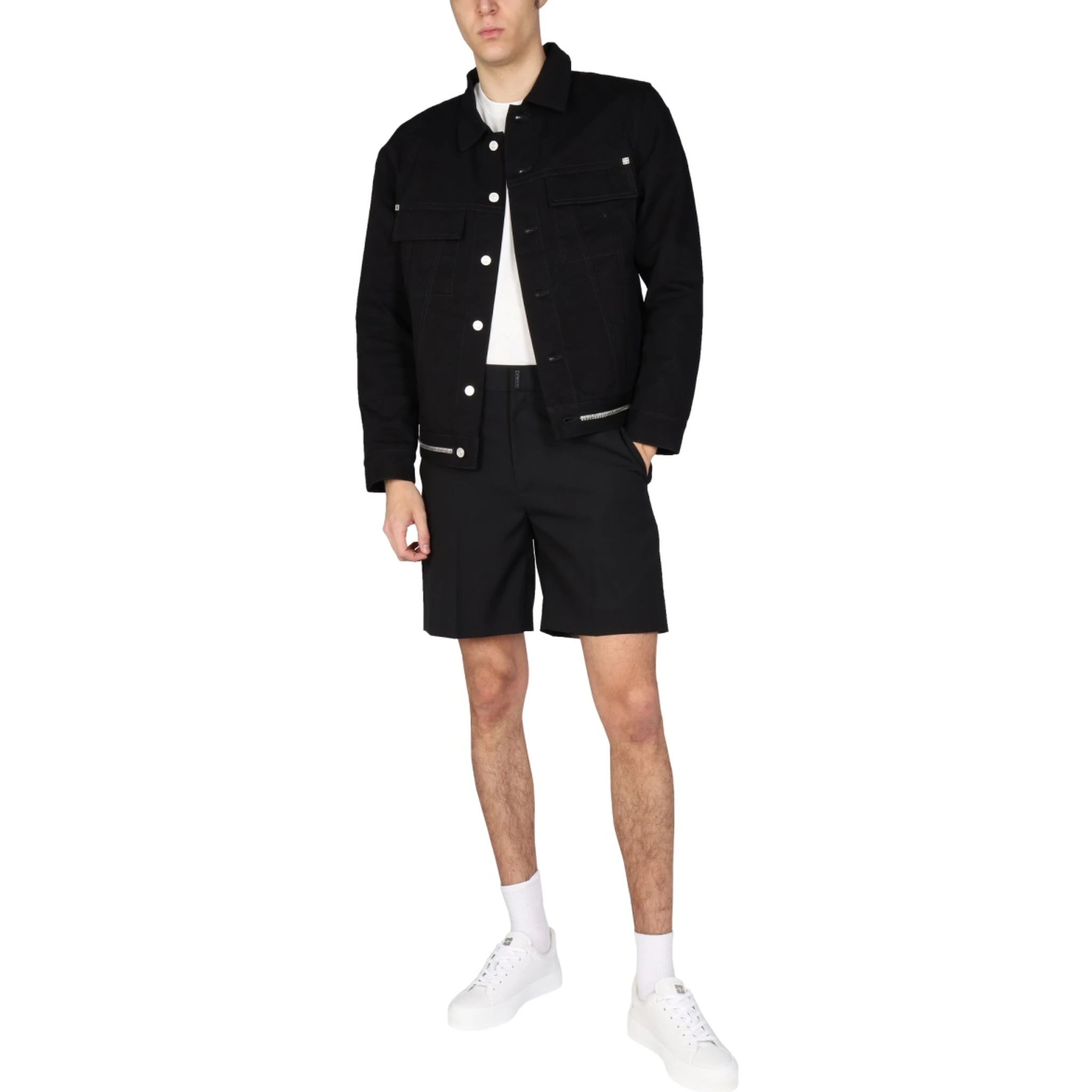 LOGO BAR BERMUDA SHORTS