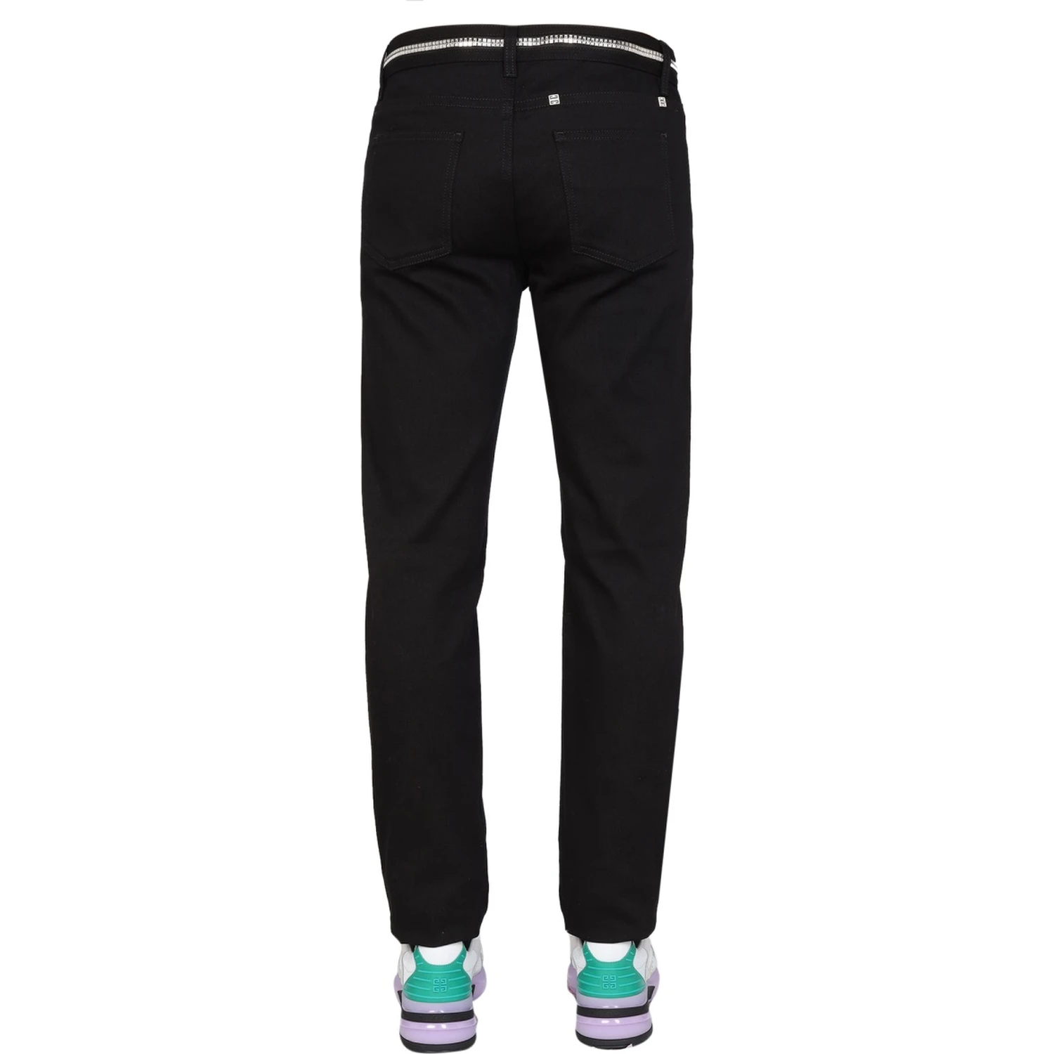 SLIM FIT JEANS WITH METALLIC DETAILS