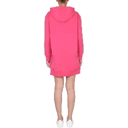 DRESS WITH MULTICOLOR FLOCKED LOGO
