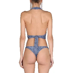 BIKINI TOP WITH ALL OVER LOGO