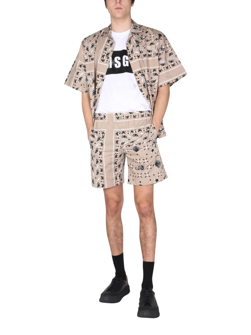 PAISLEY PATTERN BERMUDA