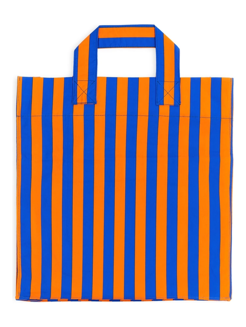 SHOPPER BAG WITH STRIPED PATTERN